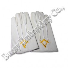 Masonic Regalia Hands Embroidery Gloves